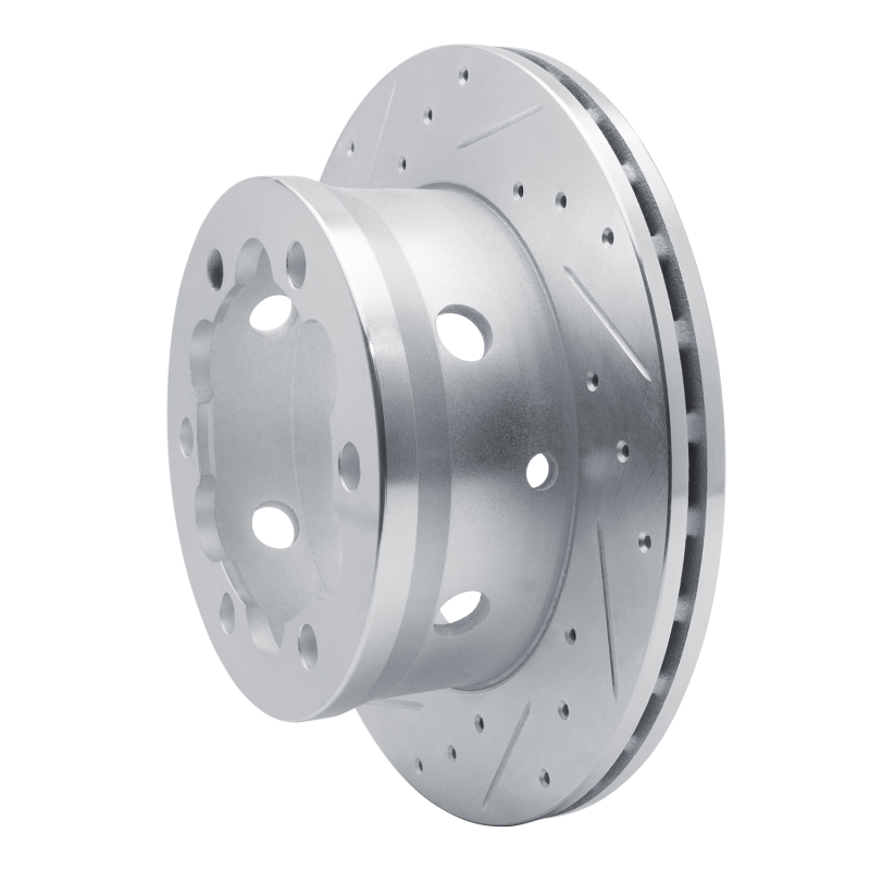 Dodge Sprinter 3500 Brake Rotor (1) - Rear Left - R1 Concepts - Drilled & Slotted - Silver - `02-`06